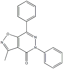 3-Methyl-5-phenyl-7-phenylisoxazolo[4,5-d]pyridazin-4(5H)-one 结构式