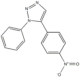 1-(Phenyl)-5-(4-nitrophenyl)-1H-1,2,3-triazole 结构式