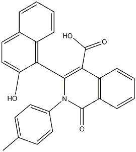2-(4-Methylphenyl)-3-(2-hydroxynaphthalen-1-yl)-1-oxo-1,2-dihydroisoquinoline-4-carboxylic acid 结构式