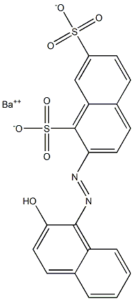 2-[(2-Hydroxy-1-naphtyl)azo]-1,7-naphthalenedisulfonic acid barium salt 结构式