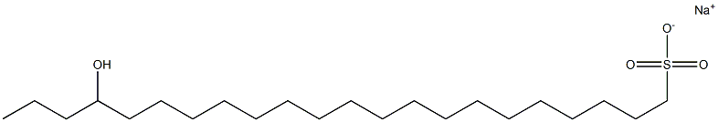 19-Hydroxydocosane-1-sulfonic acid sodium salt 结构式