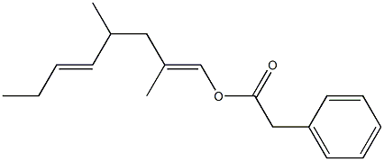 Phenylacetic acid 2,4-dimethyl-1,5-octadienyl ester 结构式