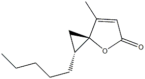 (2R,2'R)-3-Methyl-2'-pentylspiro[furan-2(5H),1'-cyclopropan]-5-one 结构式