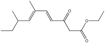 (4E,6E)-6,8-Dimethyl-3-oxo-4,6-decadienoic acid ethyl ester 结构式