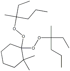 2,2-Dimethyl-1,1-bis(1-ethyl-1-methylbutylperoxy)cyclohexane 结构式
