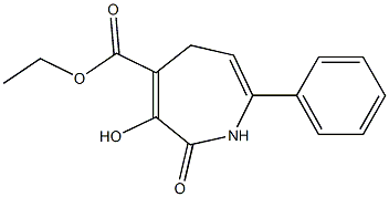 2,5-Dihydro-3-hydroxy-7-phenyl-2-oxo-1H-azepine-4-carboxylic acid ethyl ester 结构式