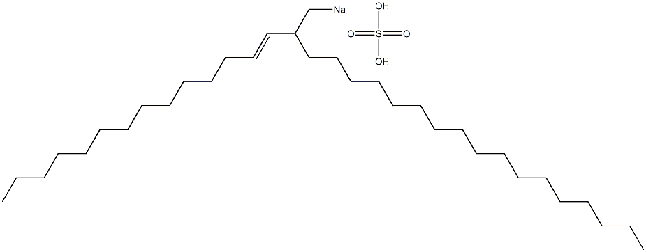 Sulfuric acid 2-(1-tetradecenyl)nonadecyl=sodium ester salt 结构式