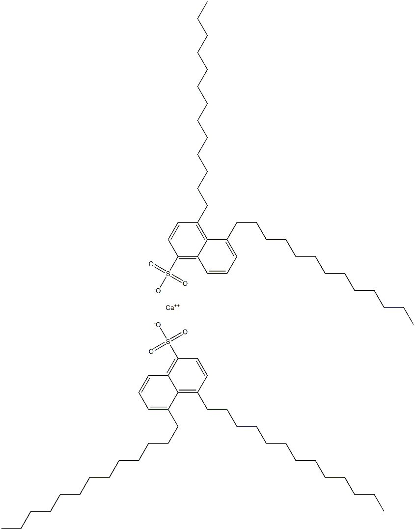 Bis(4,5-ditridecyl-1-naphthalenesulfonic acid)calcium salt 结构式