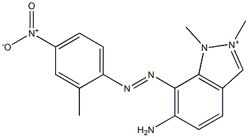 6-Amino-1,2-dimethyl-7-[(2-methyl-4-nitrophenyl)azo]-1H-indazol-2-ium 结构式