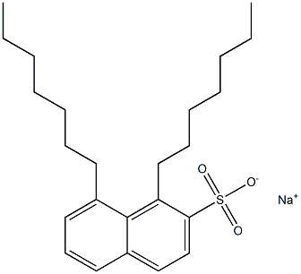 1,8-Diheptyl-2-naphthalenesulfonic acid sodium salt 结构式