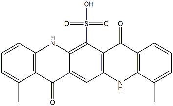 5,7,12,14-Tetrahydro-1,11-dimethyl-7,14-dioxoquino[2,3-b]acridine-6-sulfonic acid 结构式