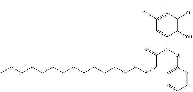 2-(2-Pentadecylphenoxyacetylamino)-4,6-dichloro-5-methylphenol 结构式