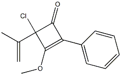 2-Phenyl-4-isopropenyl-4-chloro-3-methoxycyclobuta-2-en-1-one 结构式