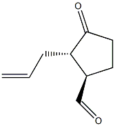 (1R,2S)-2-(2-Propen-1-yl)-3-oxocyclopentane-1-carbaldehyde 结构式