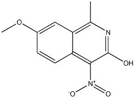 7-Methoxy-1-methyl-4-nitroisoquinolin-3-ol 结构式
