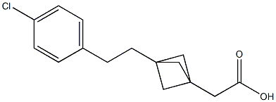 3-[2-(4-Chlorophenyl)ethyl]bicyclo[1.1.1]pentane-1-acetic acid 结构式