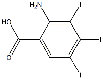 2-Amino-3,4,5-triiodobenzoic acid 结构式