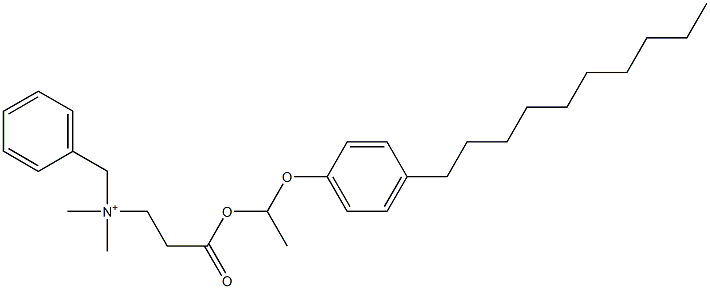 N,N-Dimethyl-N-benzyl-N-[2-[[1-(4-decylphenyloxy)ethyl]oxycarbonyl]ethyl]aminium 结构式