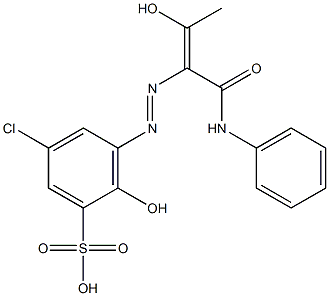 5-Chloro-2-hydroxy-3-(2-hydroxy-1-phenylcarbamoyl-1-propenylazo)benzenesulfonic acid 结构式