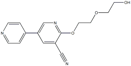 2-[2-(2-Hydroxyethoxy)ethoxy]-5-(4-pyridinyl)pyridine-3-carbonitrile 结构式