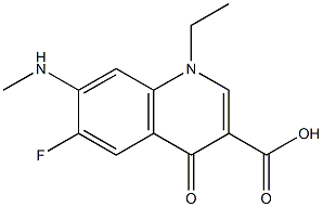 1,4-Dihydro-1-ethyl-6-fluoro-7-(methylamino)-4-oxoquinoline-3-carboxylic acid 结构式