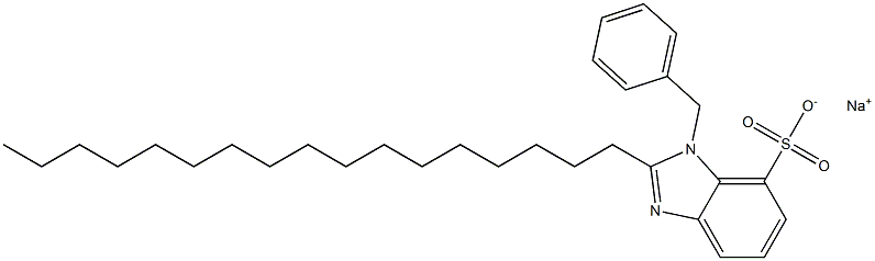 1-Benzyl-2-heptadecyl-1H-benzimidazole-7-sulfonic acid sodium salt 结构式