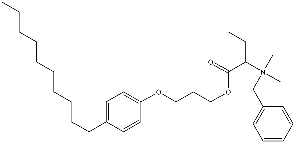 N,N-Dimethyl-N-benzyl-N-[1-[[3-(4-decylphenyloxy)propyl]oxycarbonyl]propyl]aminium 结构式