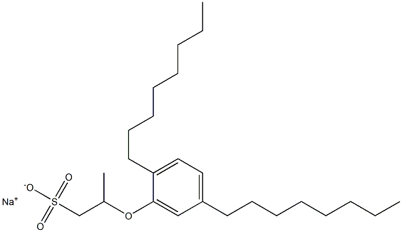 2-(2,5-Dioctylphenoxy)propane-1-sulfonic acid sodium salt 结构式