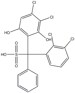 (2,3-Dichlorophenyl)(3,4-dichloro-2,6-dihydroxyphenyl)phenylmethanesulfonic acid 结构式