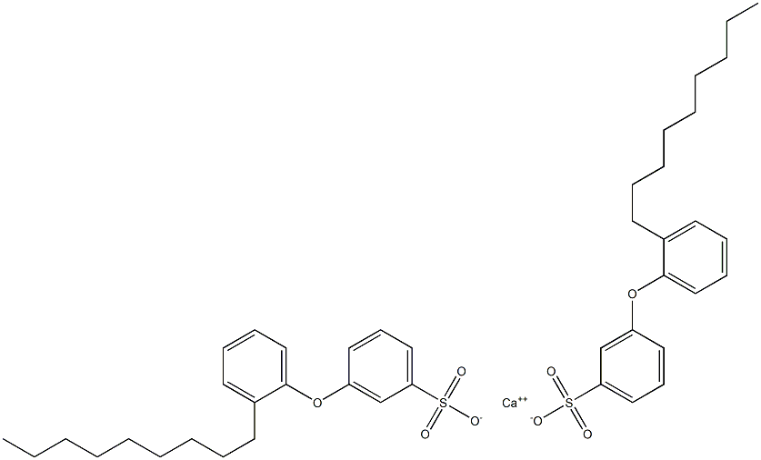 Bis[3-(2-nonylphenoxy)benzenesulfonic acid]calcium salt 结构式