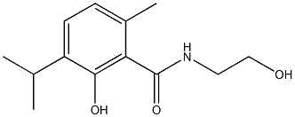 N-(2-Hydroxyethyl)-3-hydroxy-p-cymene-2-carboxamide 结构式