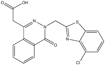 3-[(4-Chloro-2-benzothiazolyl)methyl]-3,4-dihydro-4-oxophthalazine-1-acetic acid 结构式