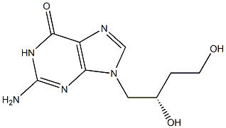 2-Amino-9-[(2S)-2,4-dihydroxybutyl]-1,9-dihydro-6H-purin-6-one 结构式