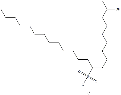 2-Hydroxytricosane-10-sulfonic acid potassium salt 结构式