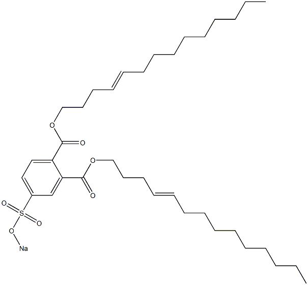 4-(Sodiosulfo)phthalic acid di(4-tetradecenyl) ester 结构式