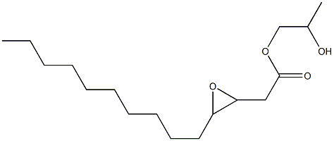 3,4-Epoxymyristic acid 2-hydroxypropyl ester 结构式