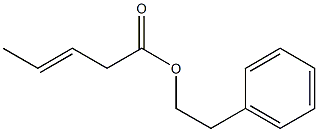 3-Pentenoic acid 2-phenylethyl ester 结构式