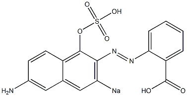 o-(6-Amino-1-hydroxy-3-sodiosulfo-2-naphtylazo)benzoic acid 结构式