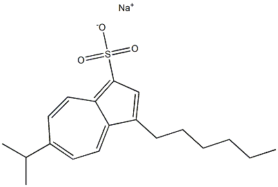 6-Isopropyl-3-hexylazulene-1-sulfonic acid sodium salt 结构式