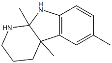 4a,6,9a-Trimethyl-1,2,3,4,4a,9a-hexahydro-9H-pyrido[2,3-b]indole 结构式