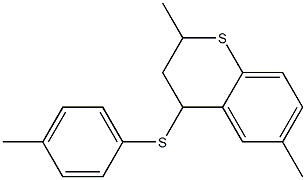 2,6-Dimethyl-4-(4-methylphenylthio)-3,4-dihydro-2H-1-benzothiopyran 结构式