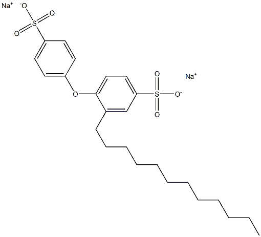 2-Dodecyl[oxybisbenzene]-4,4'-disulfonic acid disodium salt 结构式