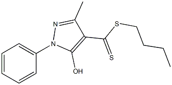 1-Phenyl-3-methyl-5-hydroxy-1H-pyrazole-4-dithiocarboxylic acid butyl ester 结构式