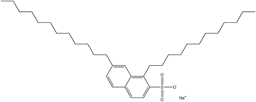 1,7-Didodecyl-2-naphthalenesulfonic acid sodium salt 结构式