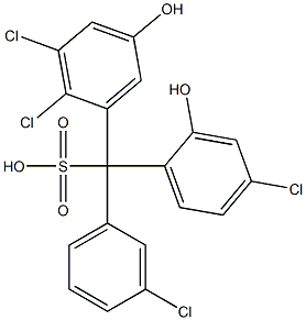 (3-Chlorophenyl)(4-chloro-2-hydroxyphenyl)(2,3-dichloro-5-hydroxyphenyl)methanesulfonic acid 结构式