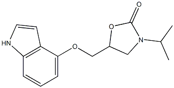 3-(1-Methylethyl)-5-[(1H-indol-4-yl)oxymethyl]oxazolidin-2-one 结构式