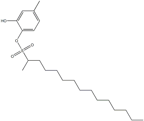 2-Pentadecanesulfonic acid 2-hydroxy-4-methylphenyl ester 结构式