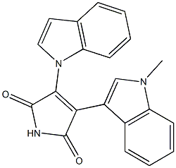 3-(1H-Indol-1-yl)-4-(1-methyl-1H-indol-3-yl)-1H-pyrrole-2,5-dione 结构式