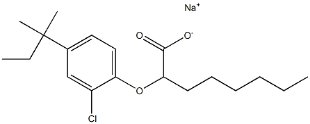 2-(2-Chloro-4-tert-pentylphenoxy)octanoic acid sodium salt 结构式