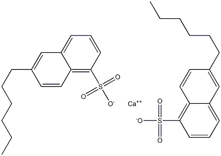 Bis(6-hexyl-1-naphthalenesulfonic acid)calcium salt 结构式